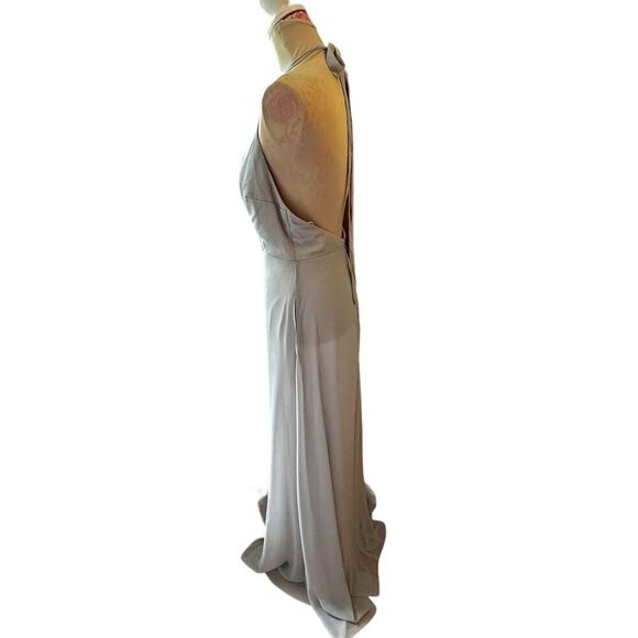 NWT BIRDIE GREY Women’s Halter Gray Cocktail/Party/Bridesmaid Lined Dress Size M - Picture 6 of 15